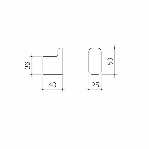 Caroma Luna Robe Hook Brushed Brass