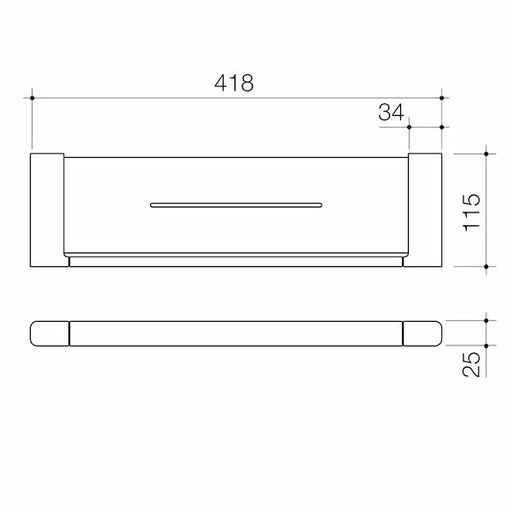Caroma Luna Metal Shelf Chrome