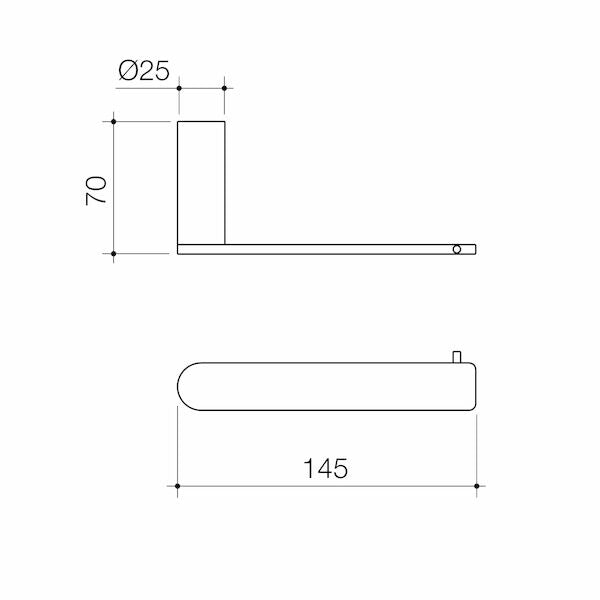 Caroma Urbane II Toilet Roll Holder - Brushed Nickel