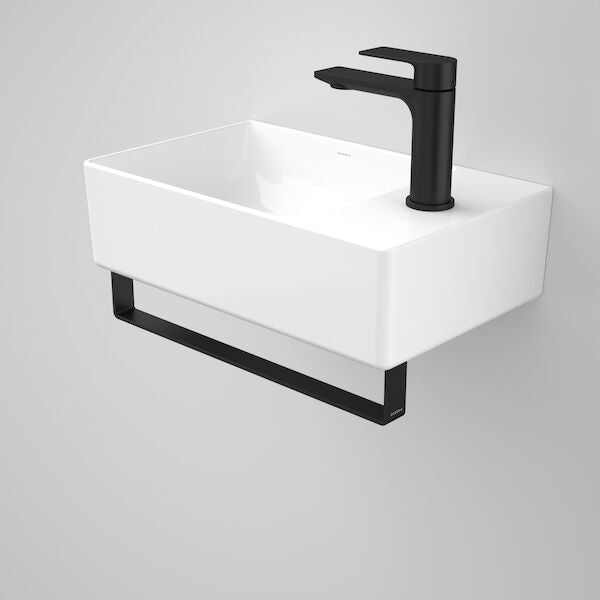 Caroma Urbane II Hand Wall Basin Integrated Rail - Black