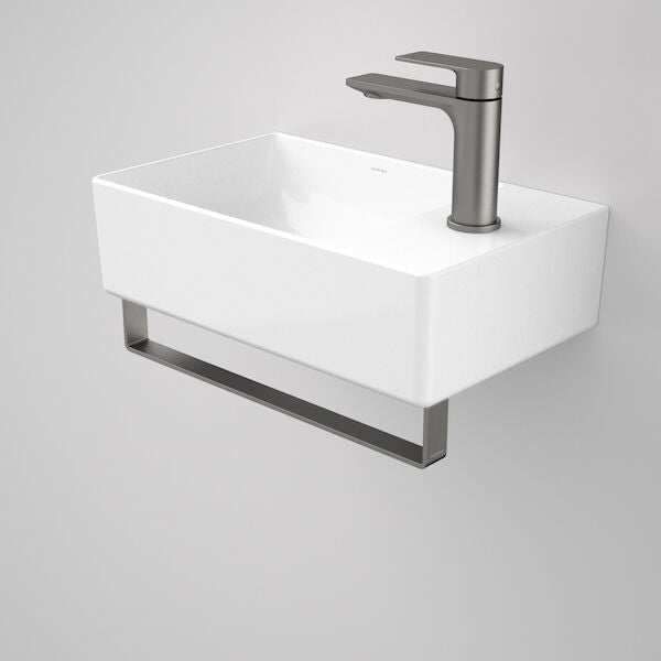 Caroma Urbane II Hand Wall Basin Integrated Rail - Gunmetal