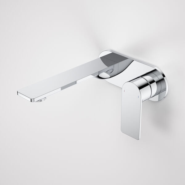 Caroma Urbane II 180mm Wall Basin / Bath Mixer - Round Cover Plate - Chrome - Sales Kit - Lead Free