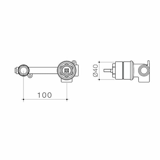 Caroma EasySwitch Universal Wall Basin / Bath Mixer Inwall Body - Lead Free