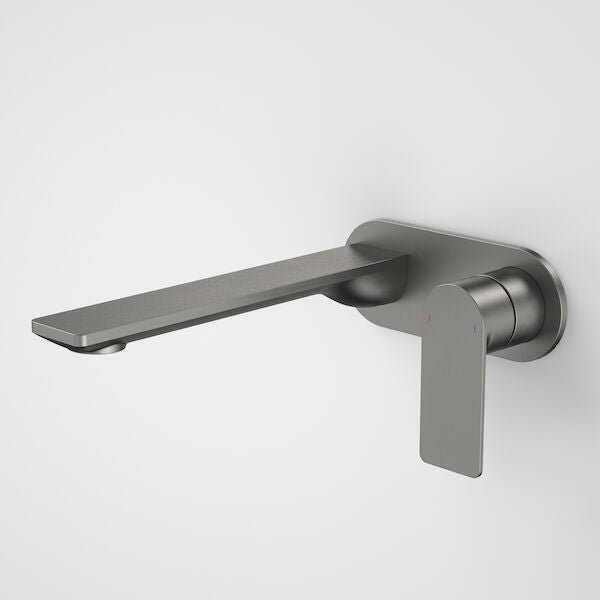 Caroma Urbane II 220mm Wall Basin / Bath Mixer - Round Cover Plate - Gunmetal - Sales Kit - Lead Free
