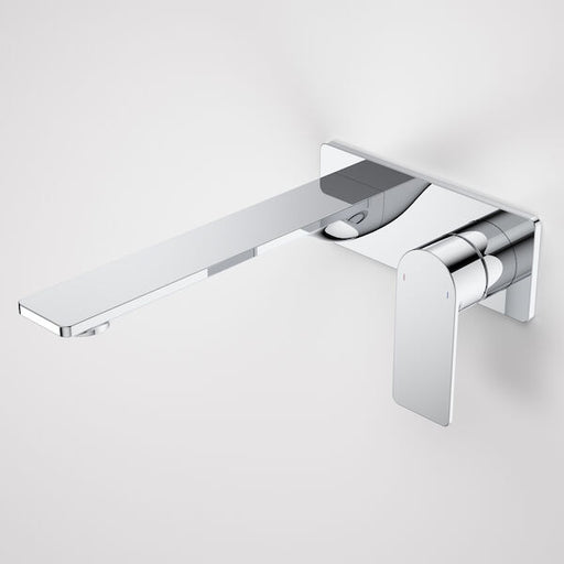 Caroma Urbane II 220mm Wall Basin / Bath Mixer - Rectangular Cover Plate - Chrome - Sales Kit - Lead Free