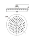 MODERN NATIONAL ABS Round Shower Head 260mm