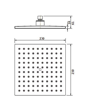 Modern National Abs Square Shower Head 230mm