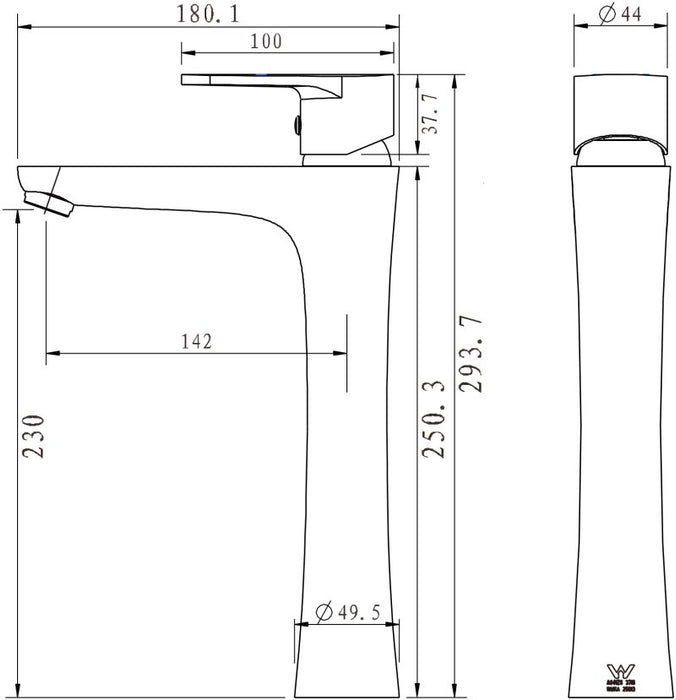 MODERN NATIONAL Ace High Rise Basin Mixer