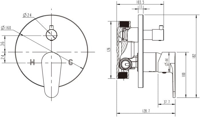 MODERN NATIONAL Ace Shower Diverter Mixer