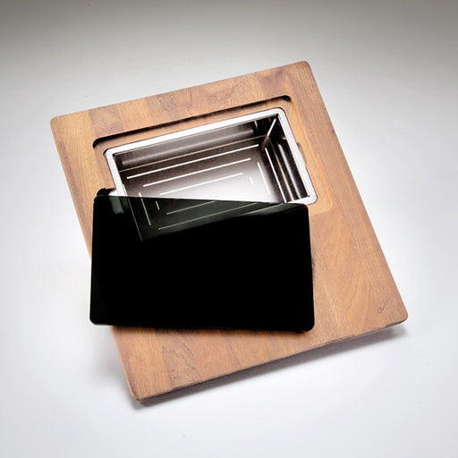 Oliveri Professional Series Bamboo Chopping Board with Stainless Steel Bowl & Colander