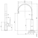 Phoenix Argo Sink Mixer 200mm Gooseneck Chrome