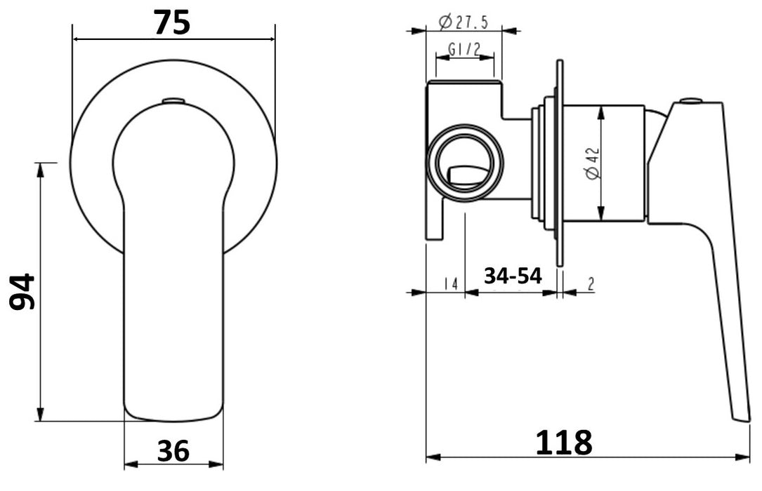 Millennium Akemi Shower Mixer