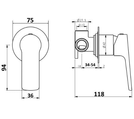Millennium Akemi Shower Mixer