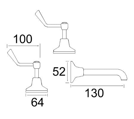 Millennium Tradesman Bath Set Lever