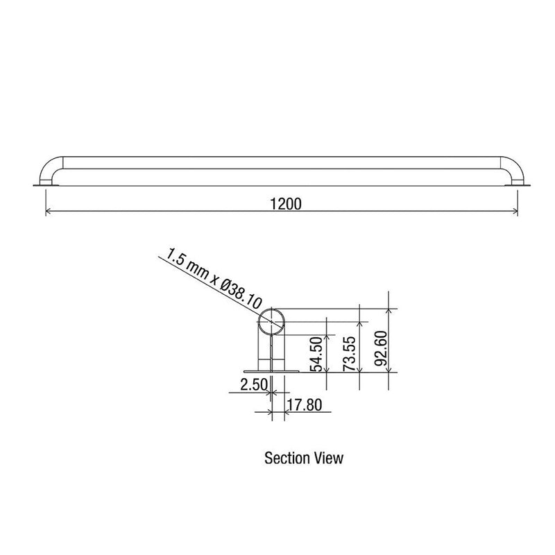 Conserv Anti-Ligature Vertical Grab Rail