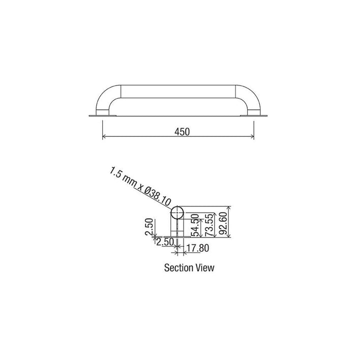 Conserv Anti-Ligature Vertical Grab Rail