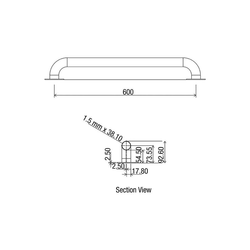 Conserv Anti-Ligature Vertical Grab Rail