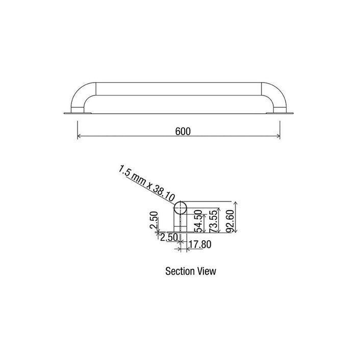 Conserv Anti-Ligature Vertical Grab Rail