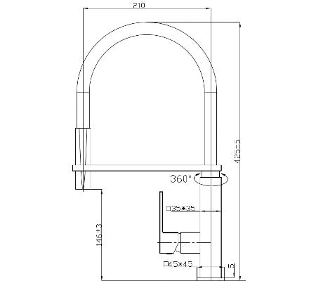 Millennium Aneko Pull Down Sink Mixer