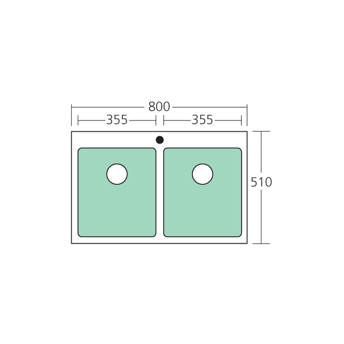 Oliveri Apollo Double Bowl Inset Sink