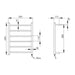 Phoenix Argo Heated Towel Ladder 650mm Stainless Steel
