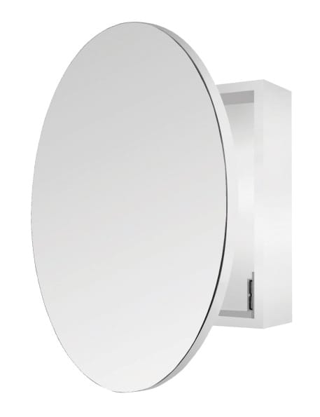 Round Shaving Mirror Cabinet 400x400x150mm with 600mmø Mirror Door