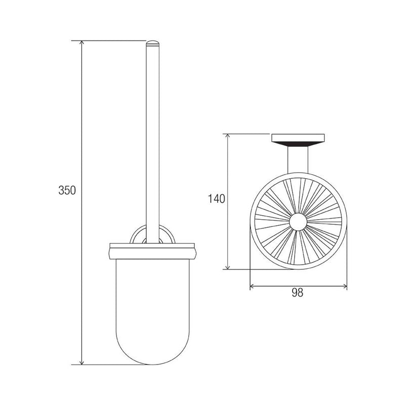 Conserv Modena Toilet Brush with Holder