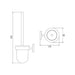 Conserv Modena Toilet Brush with Holder Glass Only