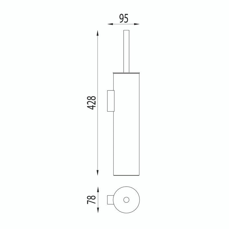 Conserv Comfort Wall Mounted Toilet Brush with Holder