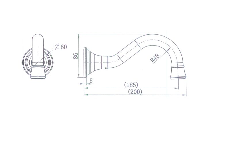 Modern National Bordeaux Bath Spout