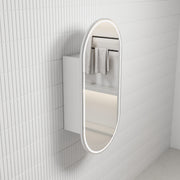 Aulic Beau Monde Oblong LED Shaving Cabinet matte white 