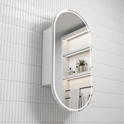 Aulic Beau Monde Oblong LED Shaving Cabinet matte white 