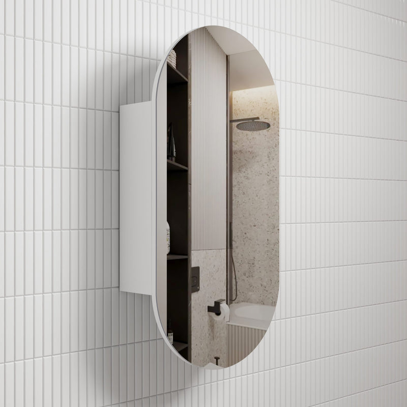 Aulic Beau Monde Oblong Carita Shaving Cabinet matte white