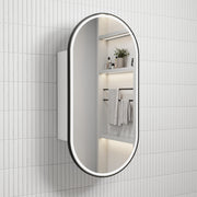 Aulic Beau Monde Oblong LED Shaving Cabinet matte white black