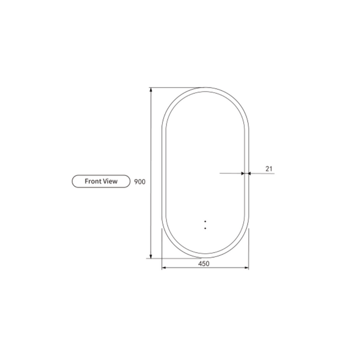 Aulic Beau Monde Oblong LED Mirror