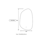 Aulic Tarcoola Asymmetric LED Mirror diagram
