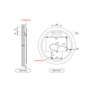 Aulic Windsor Round LED Mirror 900mm