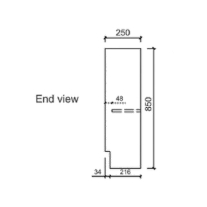 REVIT FINGER PULL CABINET 445*255*855MM