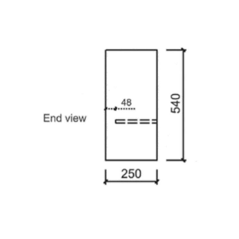 Aulic Revit Wall Hung Finger Pull Cabinet