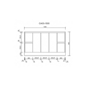 Aulic Alice Finger Pull Cabinets with Flat Stone Top 1500mm