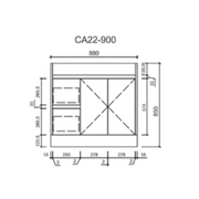 MAYA FINGER PULL CABINET 900mm