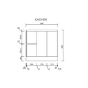 Aulic Alice Finger Pull Cabinets with Flat Stone Top 900mm