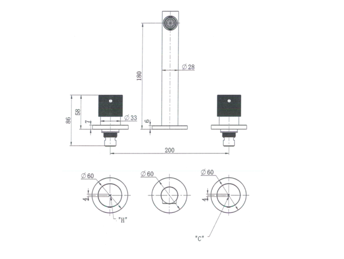 Modern National Cadence Bath Set 1/4 Turn