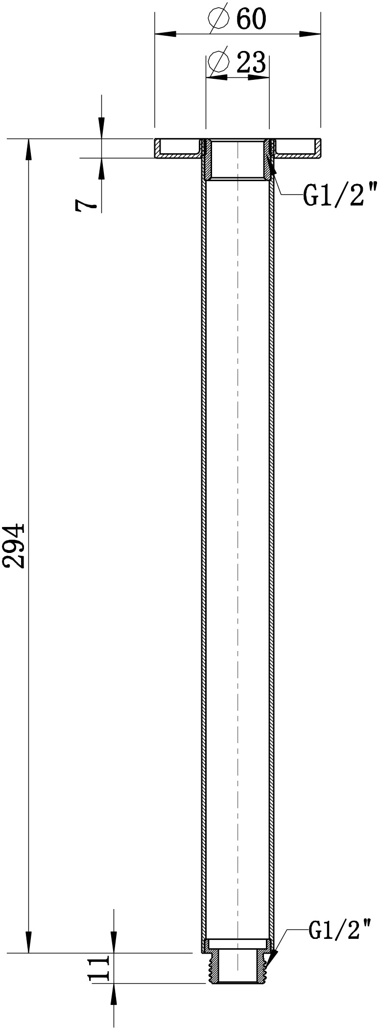 Modern National Round Ceiling Shower Arm 300MM