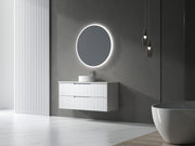 Aulic Verona Mark II Wall Hung V Groove Matte White Finger Pull Cabinet 1200mm