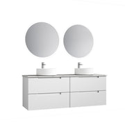 Aulic Verona Mark II Wall Hung V Groove Matte White Finger Pull Cabinet 1500mm