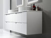 Aulic Verona Mark II Wall Hung V Groove Matte White Finger Pull Cabinet 1800mm