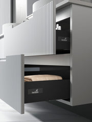 Aulic Verona Mark II Wall Hung V Groove Matte White Finger Pull Cabinet 1800mm