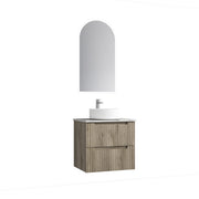 Aulic Tuscana Wall Hung Wave Groove Finger Pull Cabinet 600mm
