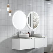 Aulic Perla Mark II Wall Hung V Groove Matte White Finger Pull Cabinet 1500mm